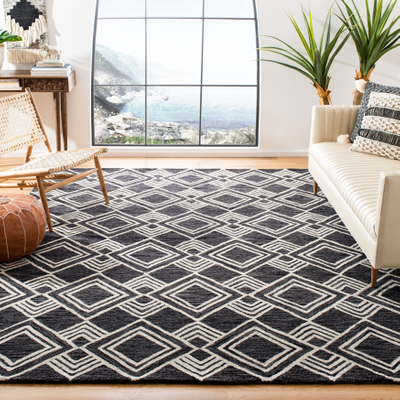 Safavieh Handmade Micro-Loop Rengina Moroccan Gray, Multicolor 60x96"