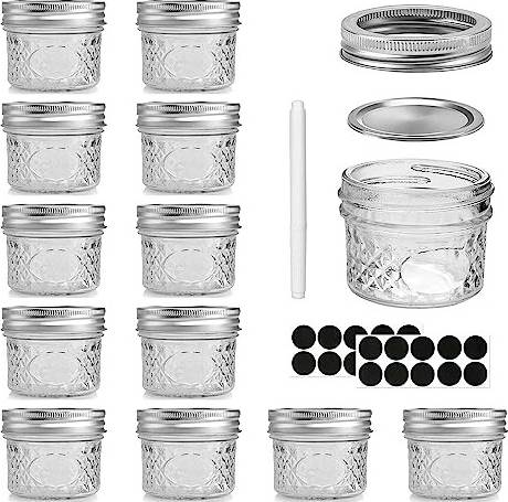 Mason jars 12 Small Mason Jars Kitchen Container 12pcs