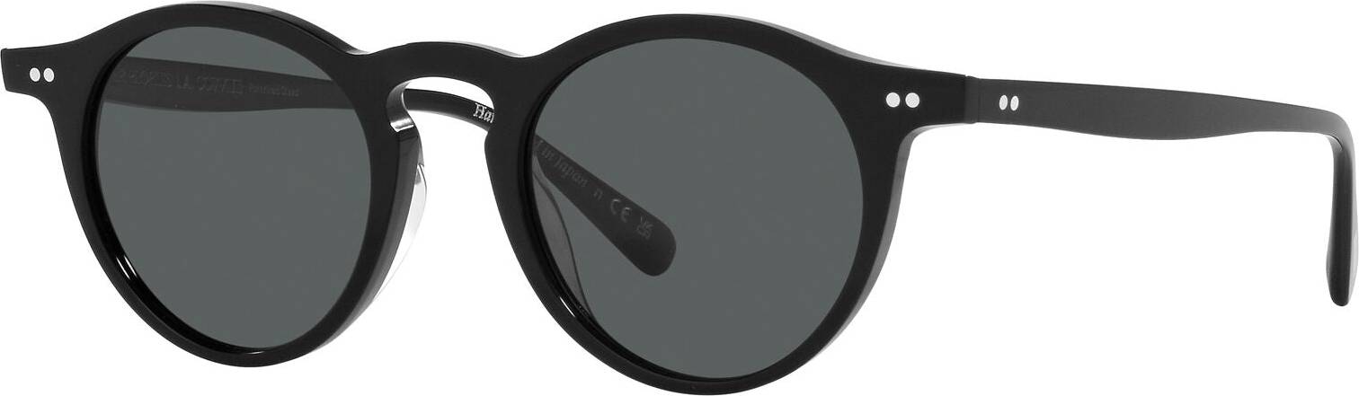 Oliver Peoples Klassiske Sorte Runde Solbriller - Sort