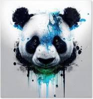 Warren Reed Panda Face Light Background Kitchen Splash Guard