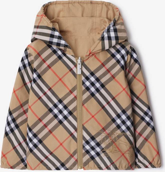 Burberry Mini Rufus Check Reversible Jacket - Beige