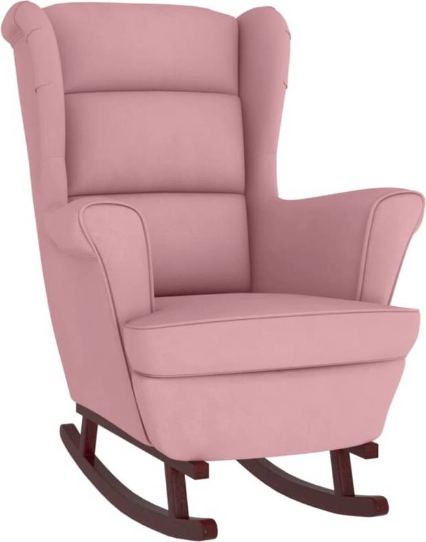 vidaXL Rocking Chair with Solid Wood Rubber Legs Rocking Chair