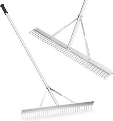 Garden rake Costway Rake with 36 Rake Head Long Handle
