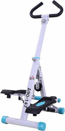Homcom Foldable Adjustable Step Machine W/ Handlebar