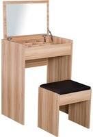 Homcom Dressing Table Set Padded Stool Dresser Toiletbord