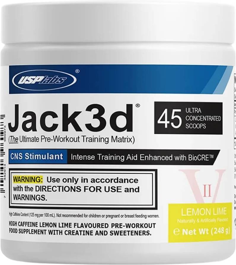 USP Labs Jack3d Advanced Formula Pre-Workout 248g Blue Raspberry