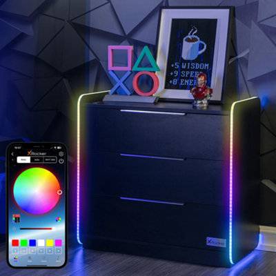 X rocker neo X-Rocker X Rocker X-Rocker Electra Rgb 3 Chest of Drawer