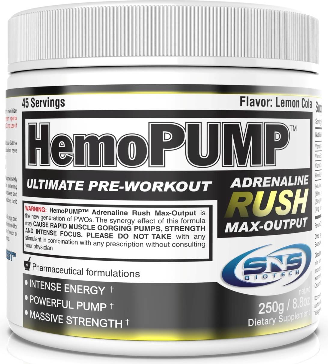 SNS Biotech HemoPUMP Blue Raspberry 250 g