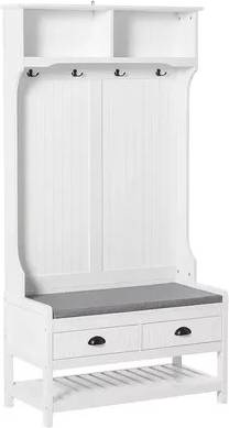 Coat rack shoe bench Homcom Coat Bench Hall Tree Organizer Shoe Rack