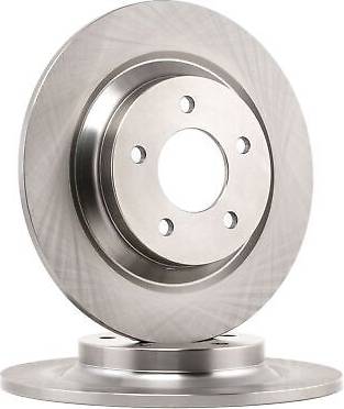 Ridex Brake Disc Rear Axle Uncoated Cast Iron