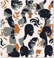 Warren Reed Abstract Grey Brown Silhouette Kitchen Splash Guard 70cm