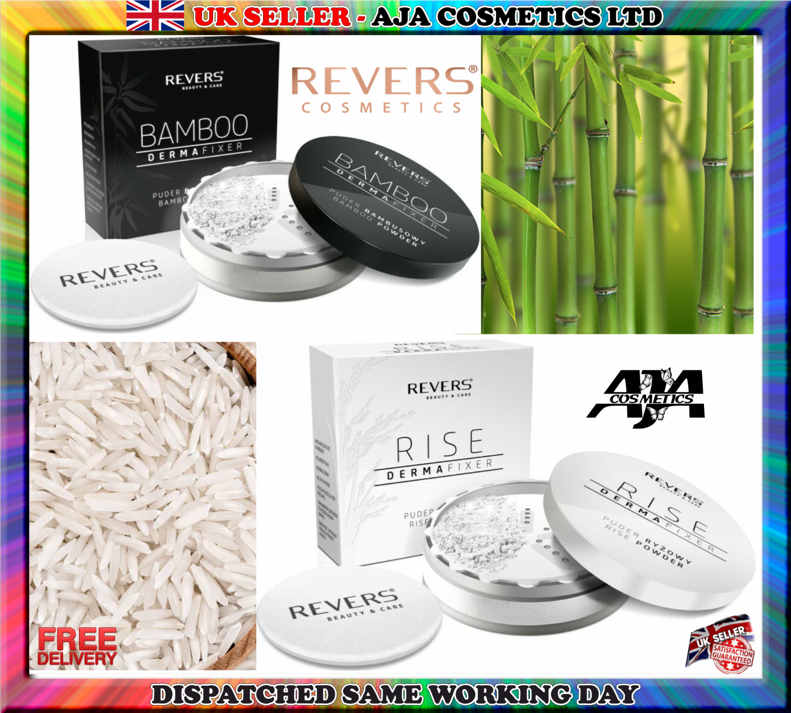 Revers Rice Derma Fixer Face Powder - 15g