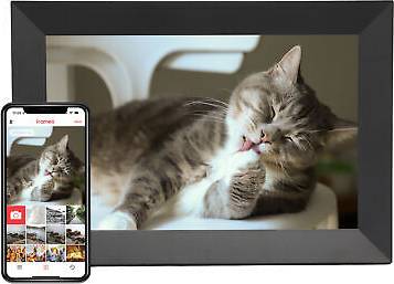 EMtronics 10" Frameo Digital Picture Photo Frame - Touchscreen, Video, Table Stand