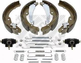 Mapco 9734 Brake Set Drum Rear Axle