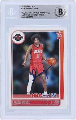 Panini America Jalen Green Houston Rockets Autographed Rookie Card