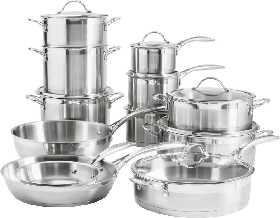 Procook ProCook 12 Steel Cookware Set with lid