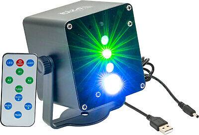 Light TINYLED-LASRGB Battery-Powered 3W RGB LED & Laser Effect