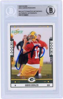 Score Draw Aaron Rodgers Green Bay Packers Autographed Rookie Card