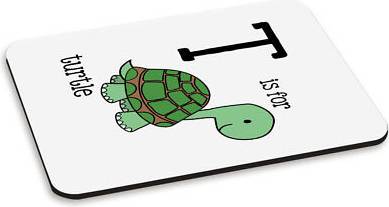 Gift Base Letter T Is For Turtle PC Mouse Mat Pad