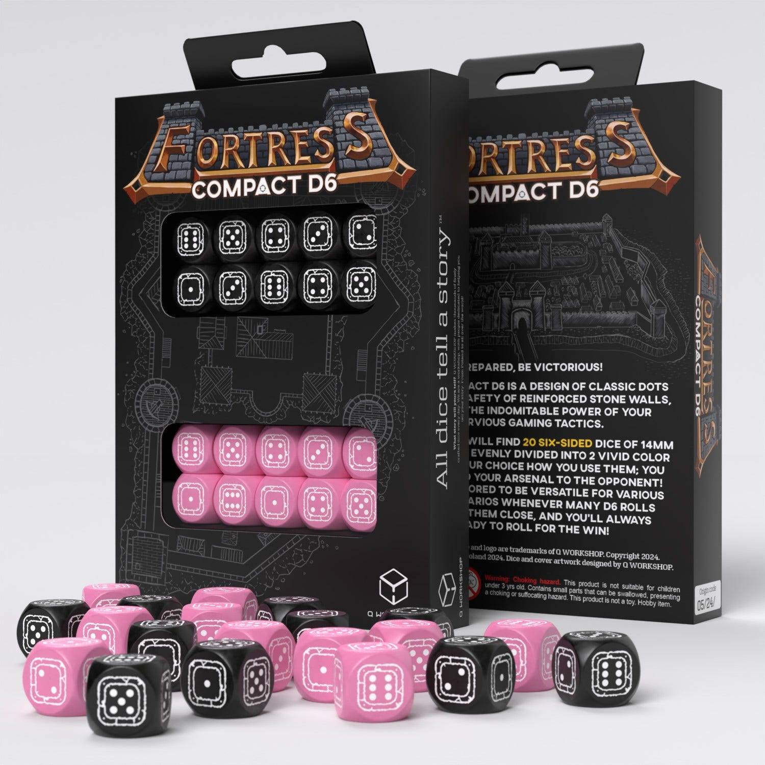 Fortezza Compatta D6 Nero E Rosa