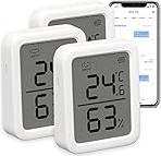 Smart hygrometer SwitchBot Indoor Thermometer Hygrometer 3 Pack, Indoor Humidity Sensor Alert