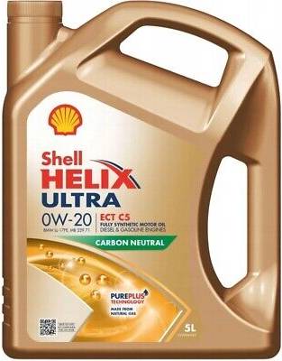 Shell helix Shell Helix Ultra ECT C6 0W20 5 Litre Engine