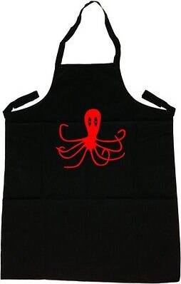TeeTreeDesigns Cartoon octopus Apron Red