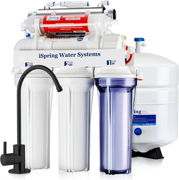 Reverse osmosis water systems iSpring Water Systems iSpring RCC7AK-UV-BLK Reverse Osmosis System Black