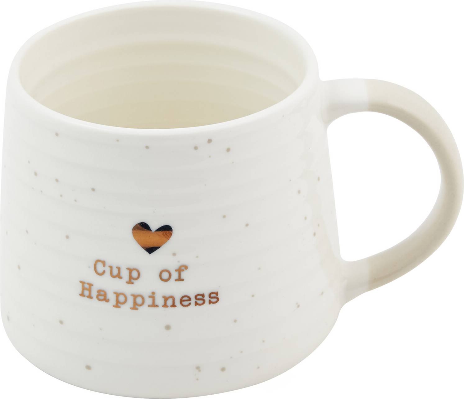 Gold Heart Ribbed Mug