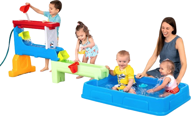 Outdoor pool table Simplay3 Raindrop Falls Water Table Splash Pool