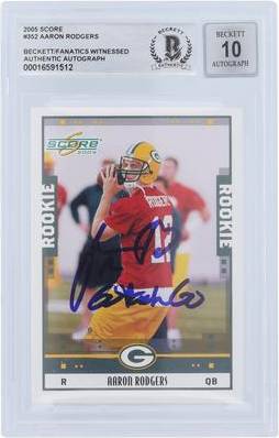 Score Draw Aaron Rodgers Green Bay Packers Autographed Rookie Card