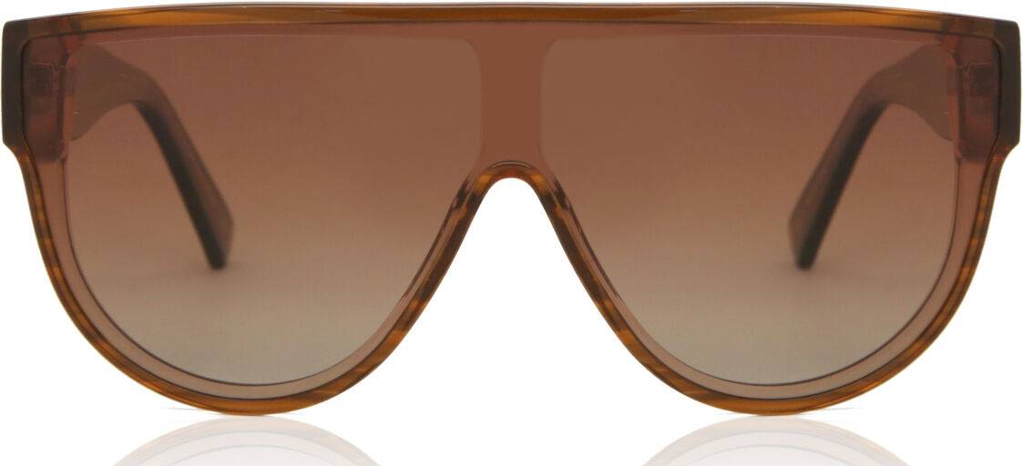 SmartBuy Collection Single Lens Full Rim Plastic Sunglasses - Tortoiseshell