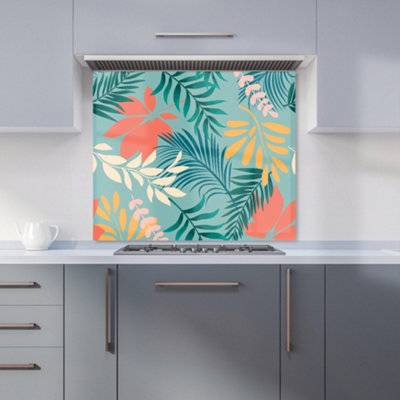 Warren Reed Abstract Bright Colorful Tropical Leaves Splash Guard