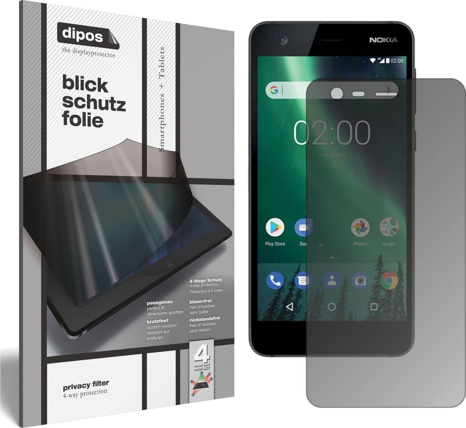 Dipos Nokia 2 Privacy Filter Screen Protector