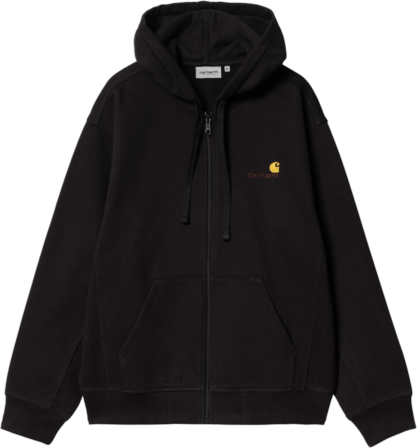 Hooded American Script Jacket - Black