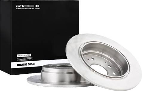 Ridex Brake Disc Rear Axle Uncoated Cast Iron