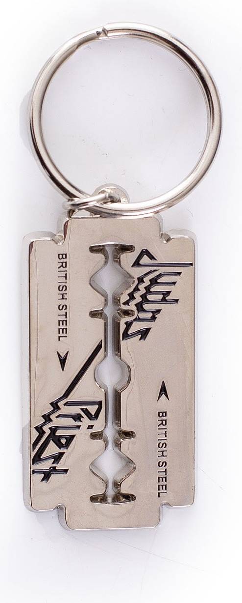 Judas Priest Keychain British Steel Razor Blade