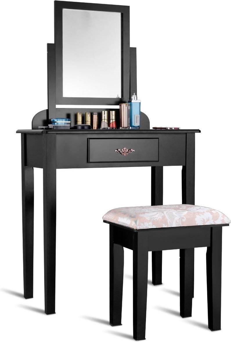 Black vanity set Sugift Vanity Set Dressing Table