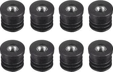 Uxcell 8pcs 15mm Caster Insert With Thread