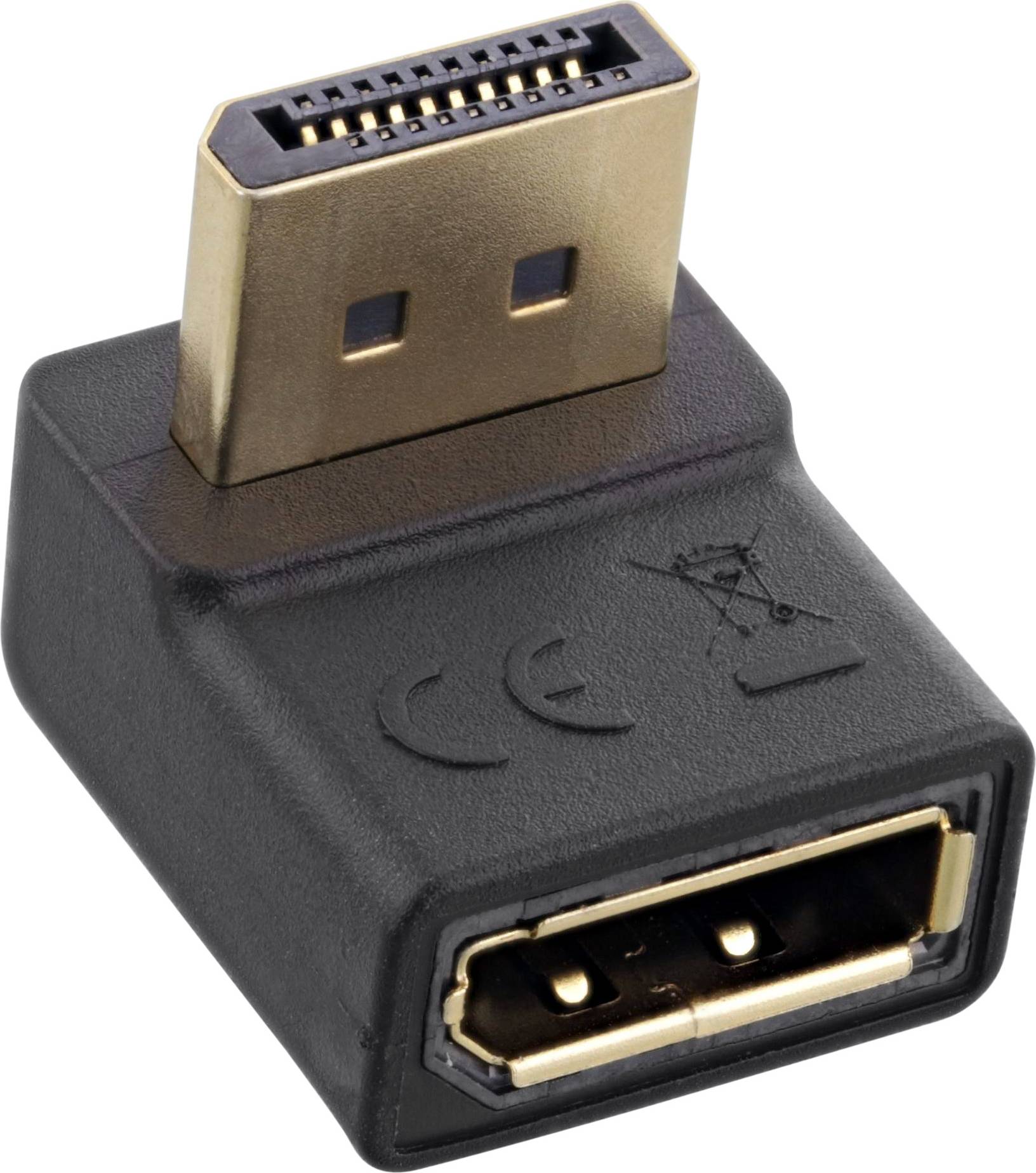 InLine 1.2 DisplayPort - DisplayPort Angled Adapter M-F