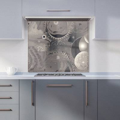Warren Reed Abstract Moon Shapes Kitchen Splash Guard