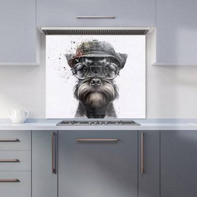 Warren Reed Miniature Schnauzer Dog Kitchen Splash Guard
