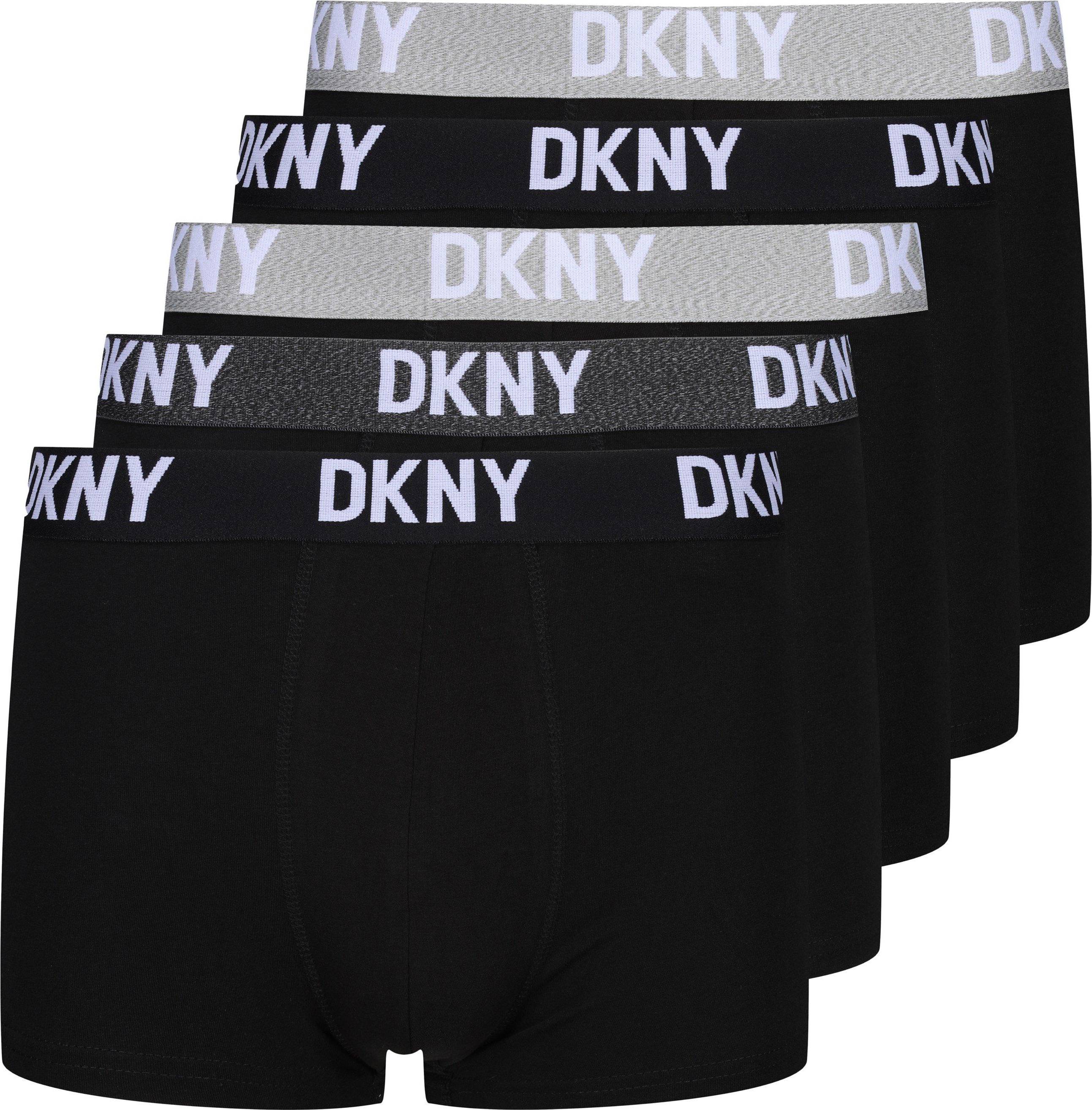 DKNY Portland Five Pack Boxer Trunks - Sort