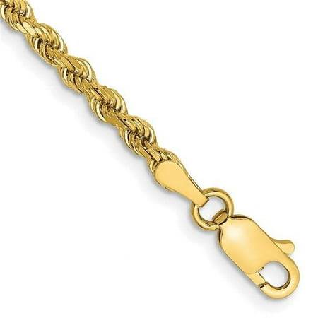 Solid gold chain Primal Gold by: UnbeatableSale, Karat Yellow 3mm Semi-solid Diamond-cut Rope Chain