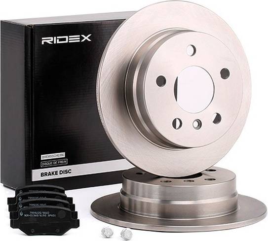 Ridex Brake Disc And Pads Set Rear Axle
