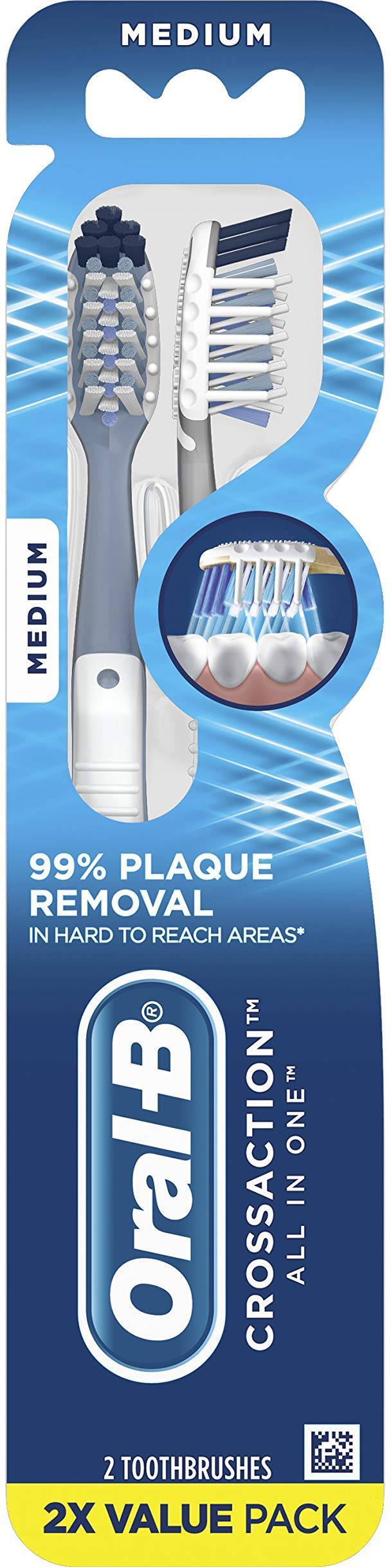 Oral b toothbrush Oral-B CrossAction All In One Medium 2-pack