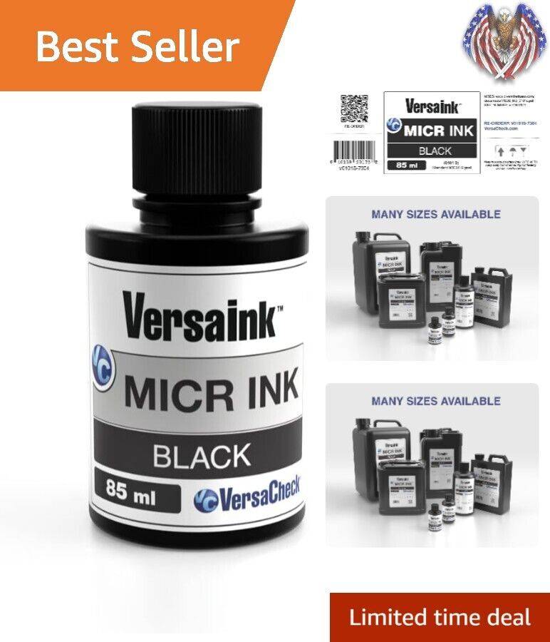 Micr printer VersaInk Black MICR Ink for Inkjet Printers