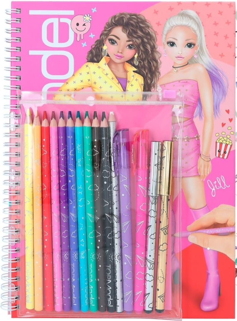 Depesche Topmodel Colouring Book with Drawing Tools
