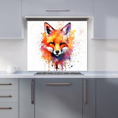 Warren Reed Watercolour Fox Face Splash Guard