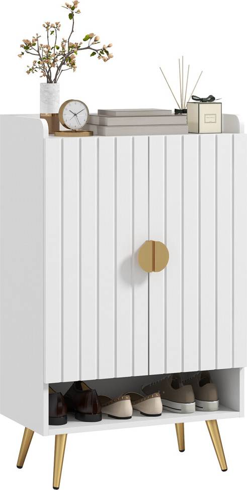 Homcom Cabinet with 2 Doors Shoe Rack